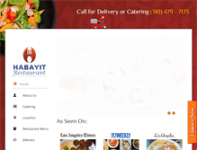 Tablet Screenshot of habayitrestaurant.com